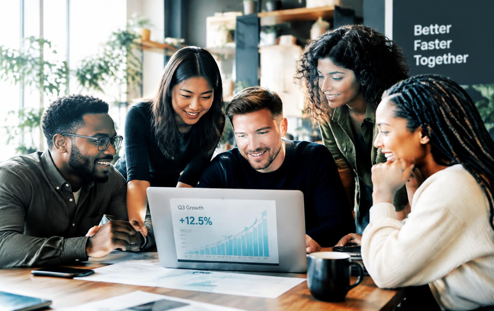 Founders and investors reviewing growth on Steadily